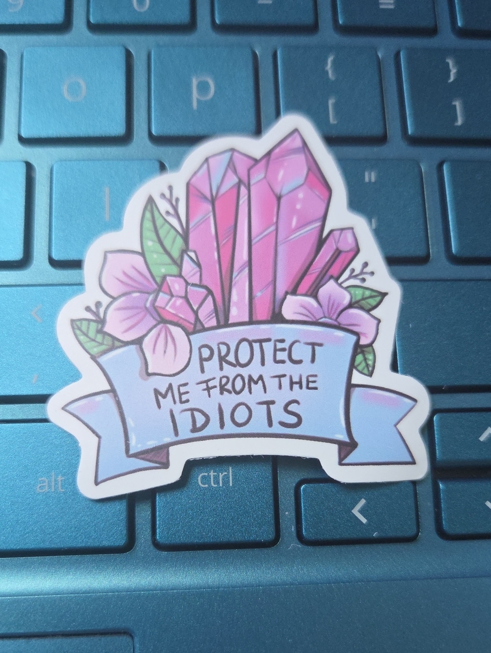 Crystal Sticker - Pink and Purple Decorative Decal